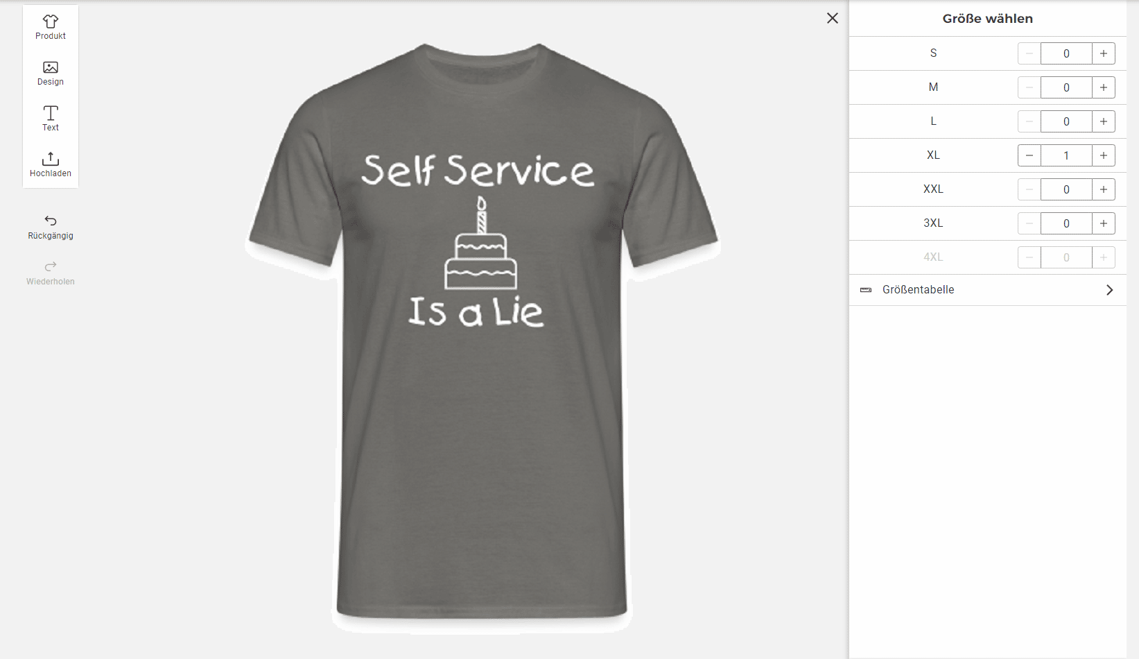 T Shirt Self Service Is a Lie